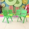 Flash Furniture Green Plastic Stackable School Chair with 13.25'' Seat Height, PK4 4-YU-YCX4-004-GREEN-GG - alternate 1